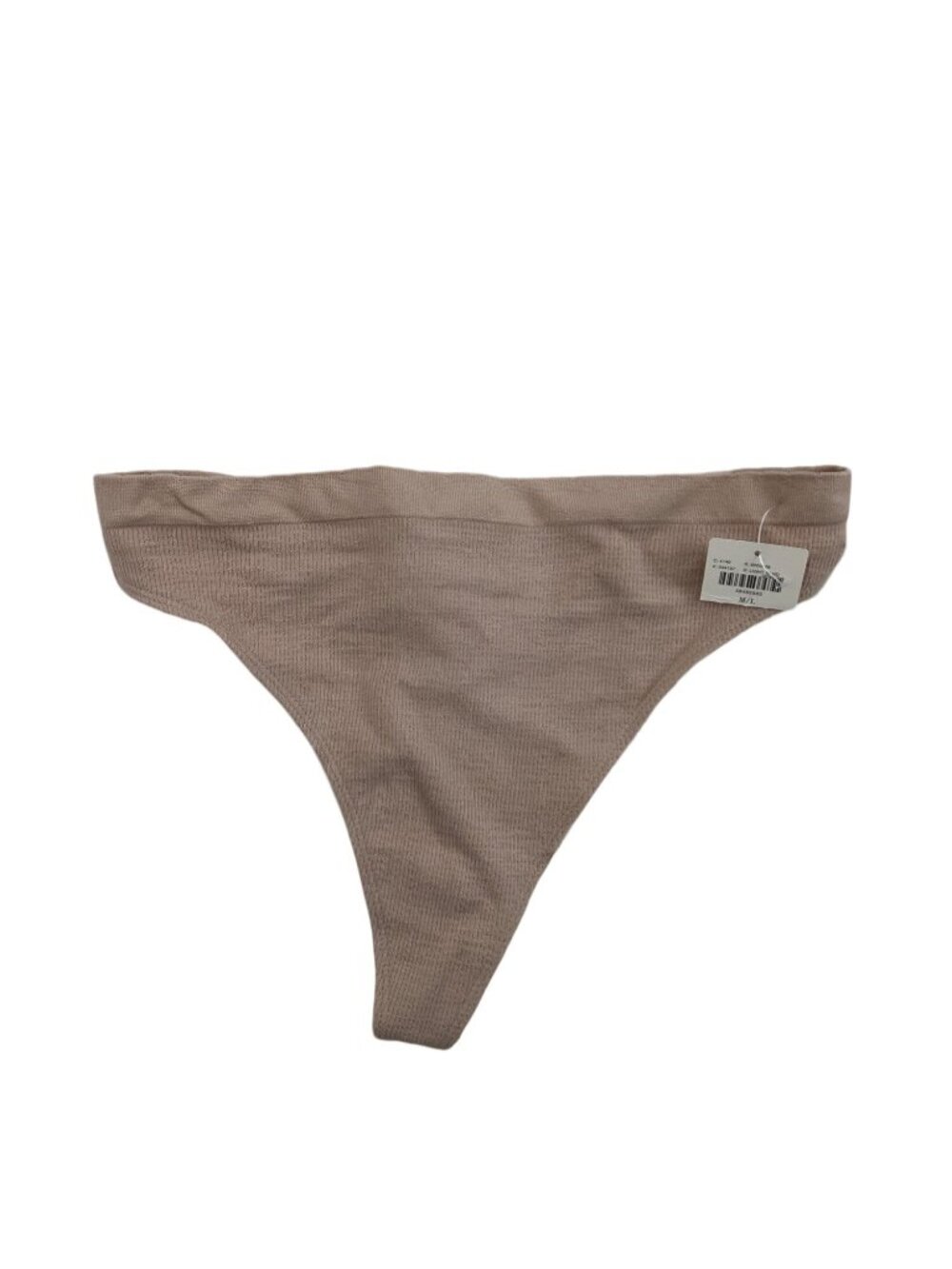 Anthropologie Seamless Ribbed Thong Underwear Natural Color Stretchy